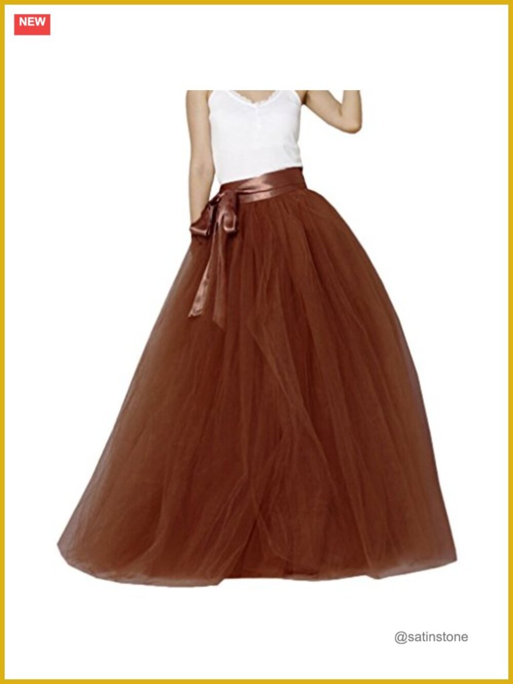 Womens Long Tulle Tutu Skirt Puffy 5 Layer Party Evening Full Skirt
